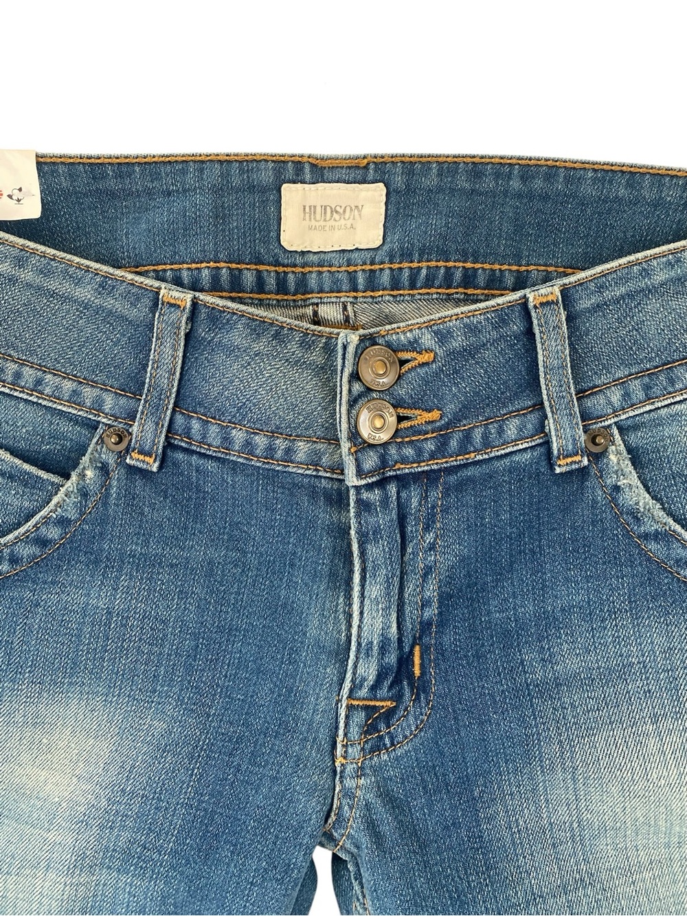 NWT Hudson Signature + Pop Bootcut Jeans Sz 27 Low Rise Y2K Made in USA - Picture 4 of 10
